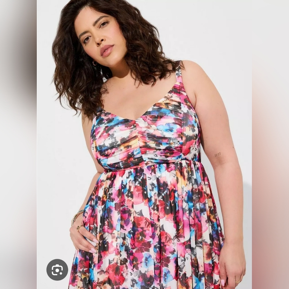 Torrid Floral Sleeveless Maxi Dress, Size 5